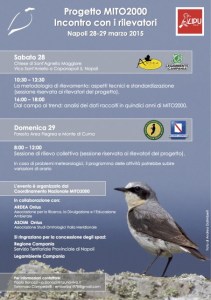 Programma dell'incontro per i rilevatori - Napoli 2015